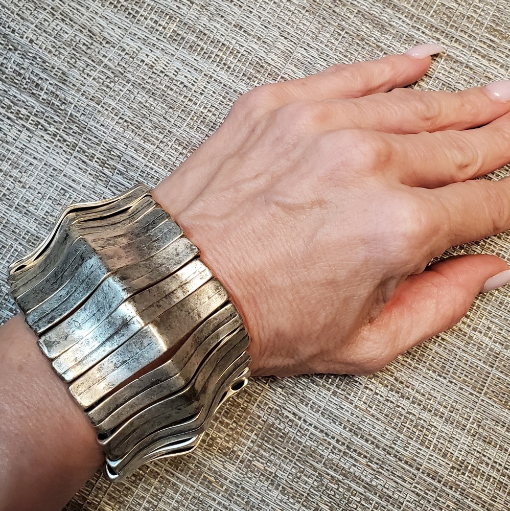 Metal statement bracelet